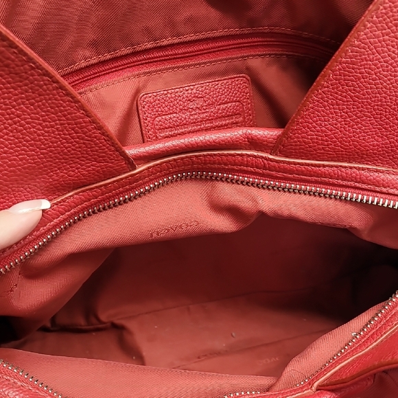 Coach Vibrant Red Leather Shoulder Bag - Picture 12 of 15